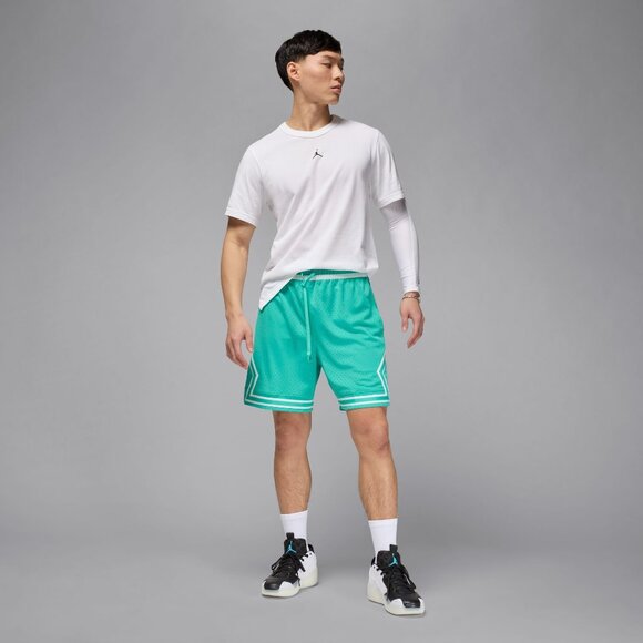Nike Air Jordan Sport Mens Dri-FIT Mesh Diamond Shorts $50 in Washed Teal - Picture 3 of 9